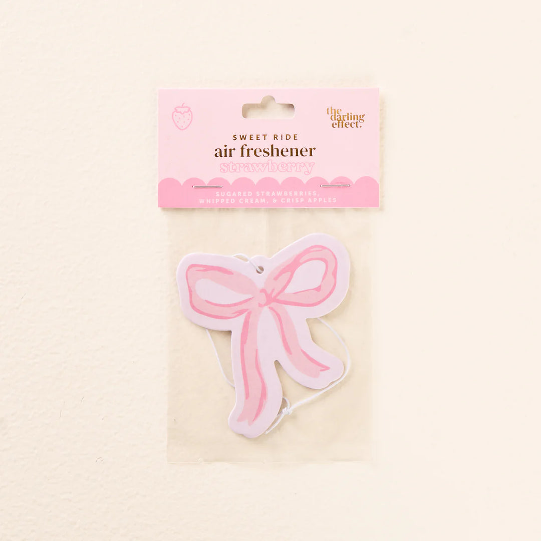 Bow Pink Sweet Ride Car Air Freshener
