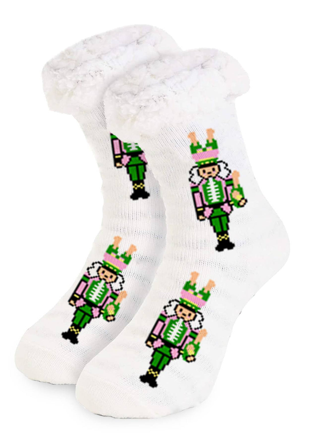 Toss Designs - Knit Slipper Socks-Nutcracker Champagne