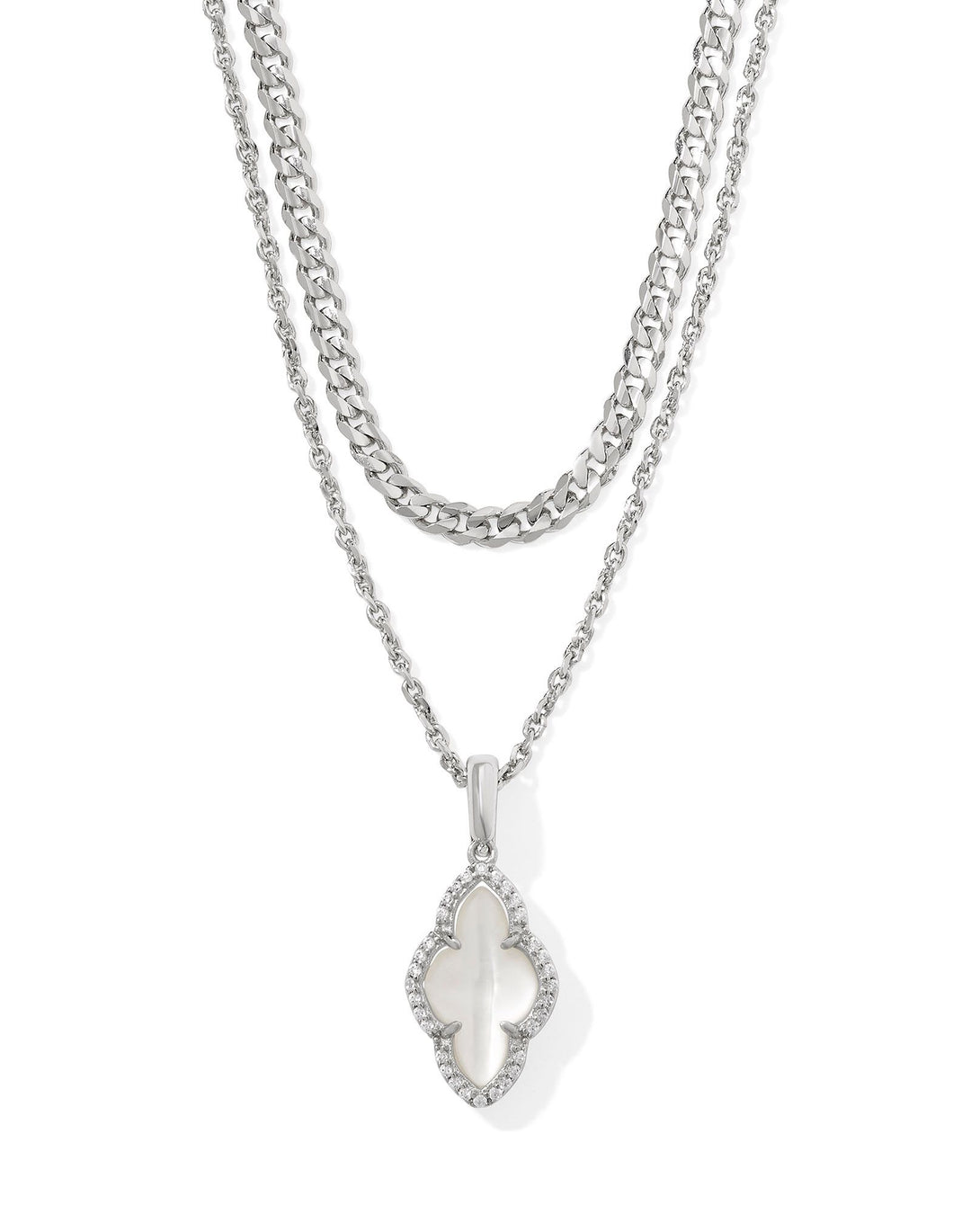 Kendra Scott Abbie Pave Frame Multi Strand Necklace