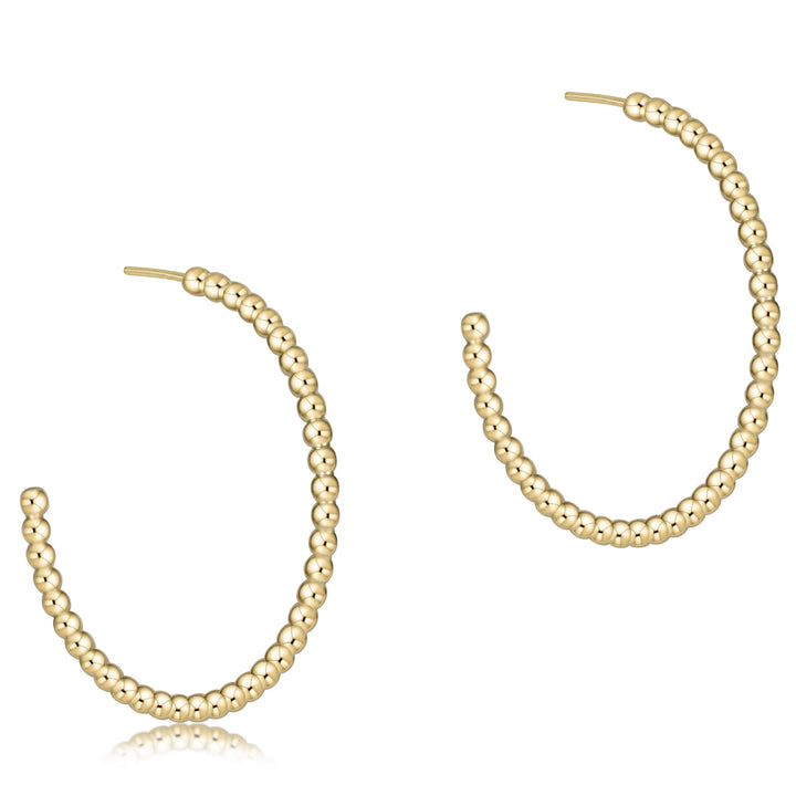 Beaded Classic 1.25'' Post Hoop