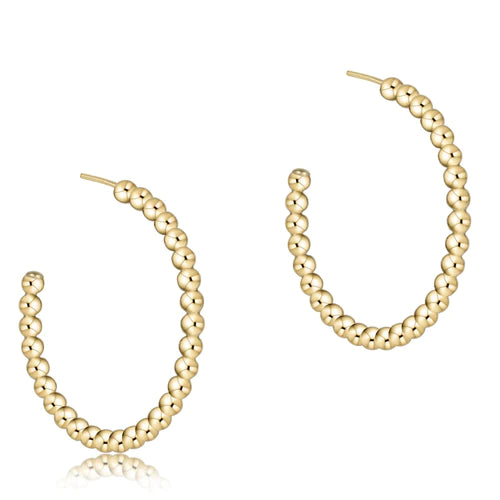 Beaded Classic 1.25'' Post Hoop