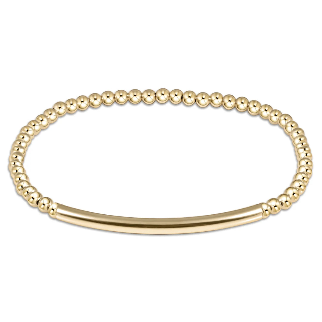 Extends Classic Gold 3mm Bead Bracelet- Bliss Bar Smooth