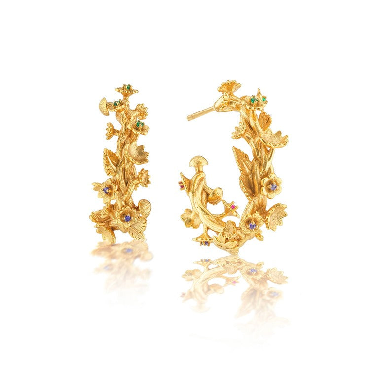 Meadow Small Hoop Earrings, Gold