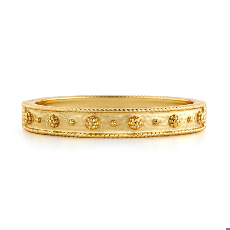 Berry Classic Hinged Bangle, Gold