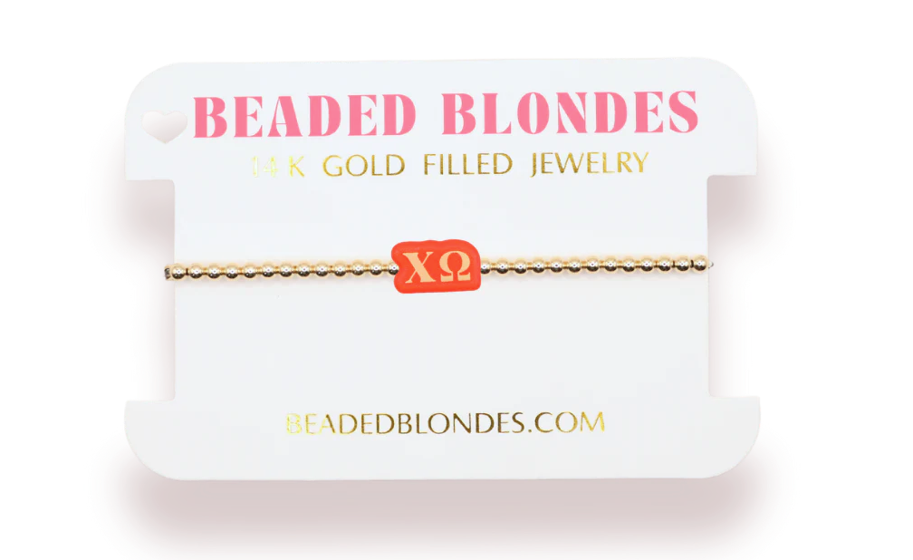 Chi O Greek Bracelet
