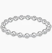classic grateful pattern 5mm bead bracelet - sterling