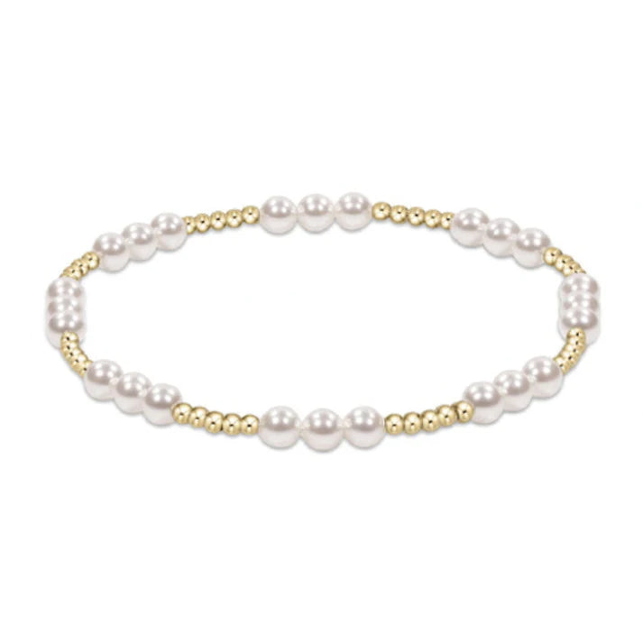 Enewton classic JOY pattern 4mm bead bracelet - pearl