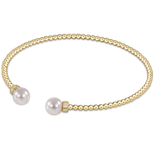 Classic Gold Pearl Bead Cuff
