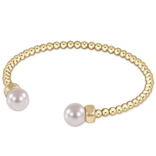 Classic Gold Pearl Bead Cuff