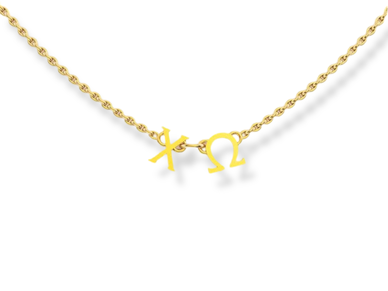 Chi Omega Phoebe Greek Letter Necklace