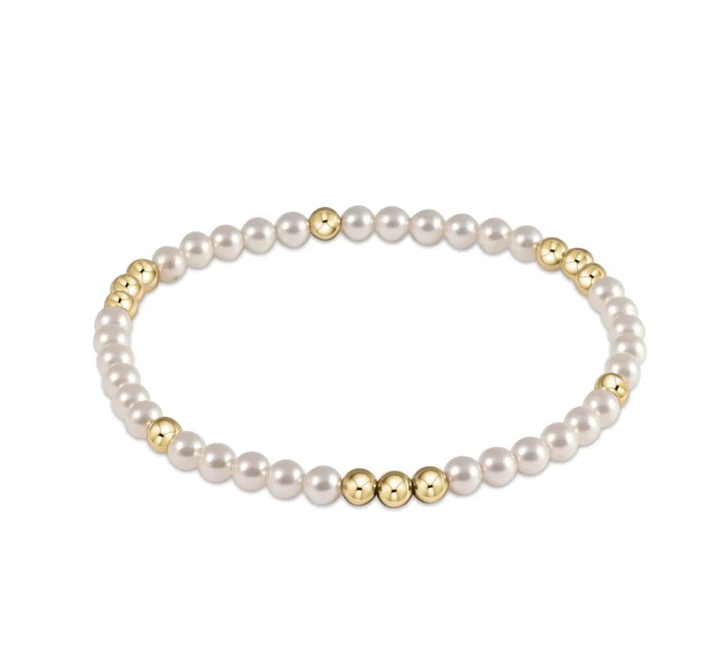 Enewton Worthy Pattern 3mm Bead Bracelet - Pearl