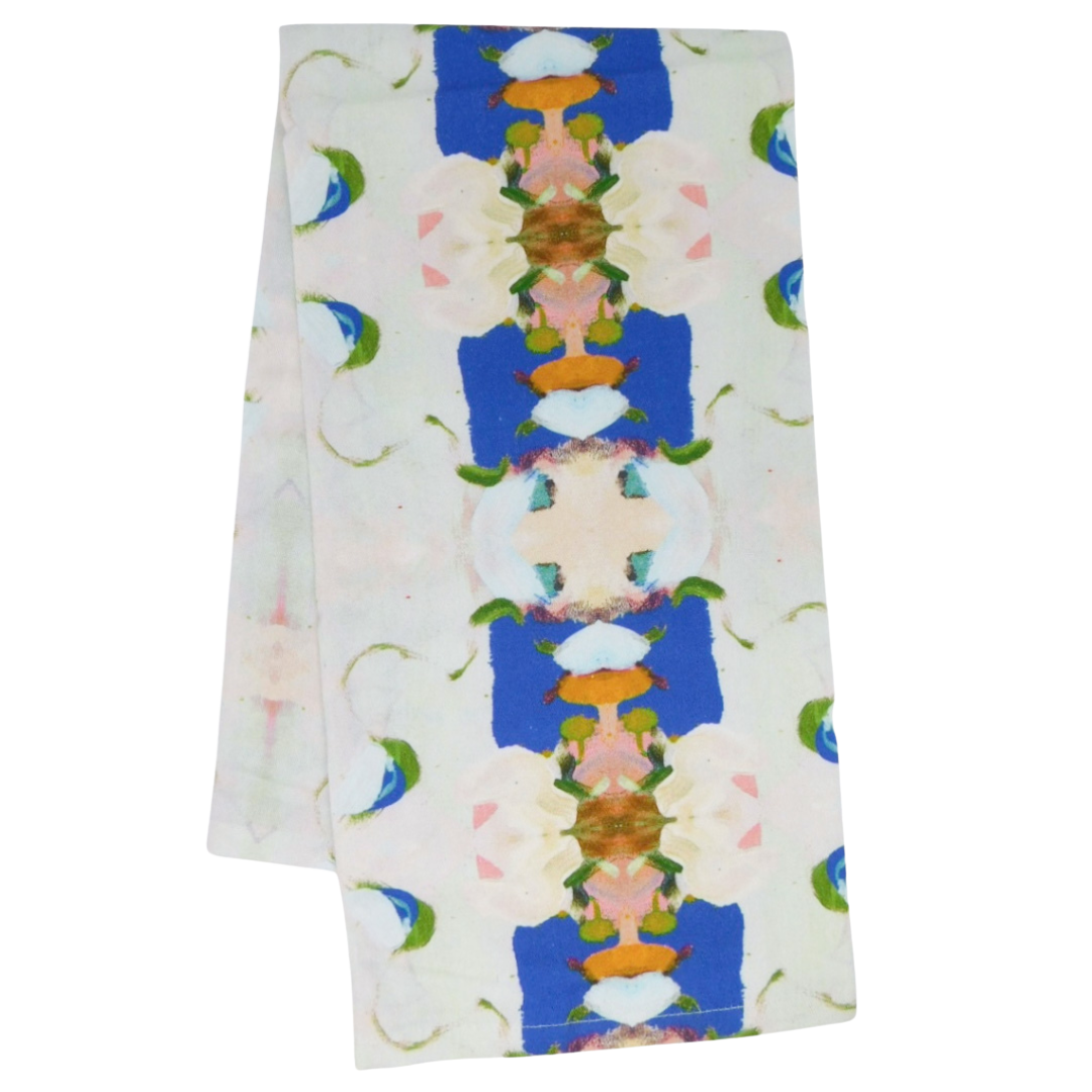 Laura Park Monet's Garden Navy Tea Towel