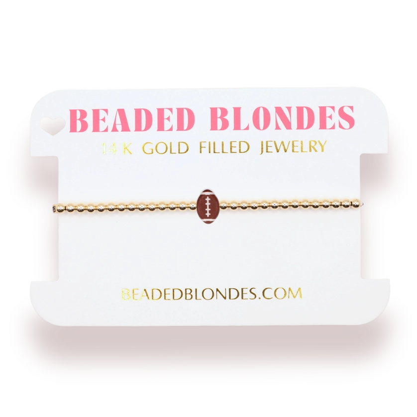 BB Football Bead Bracelet