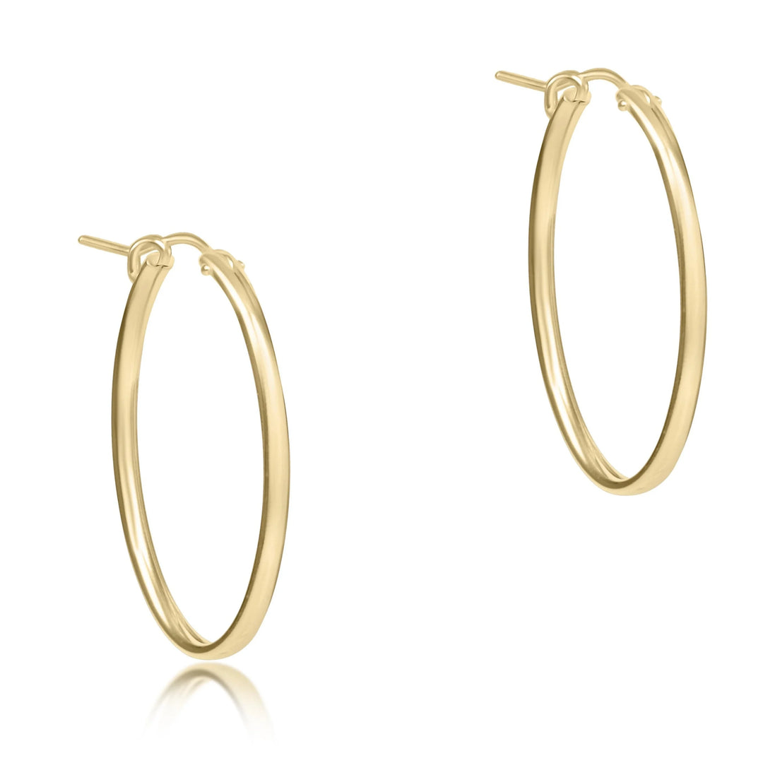 Enewton - Oval Gold 1" Hoop - Smooth