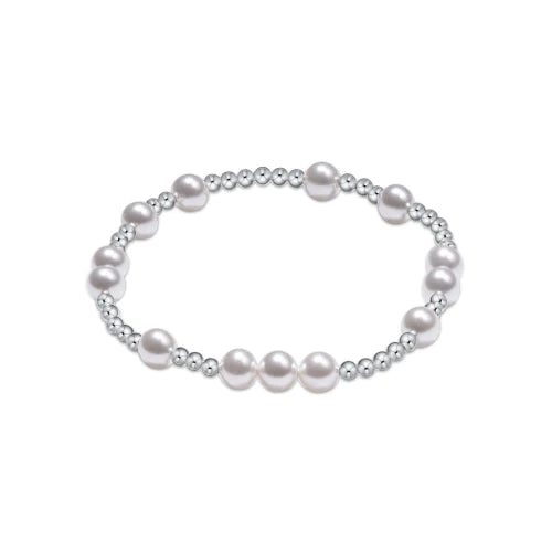 Hope Unwritten Sterling 6mm Bead Bracelet- Pearl