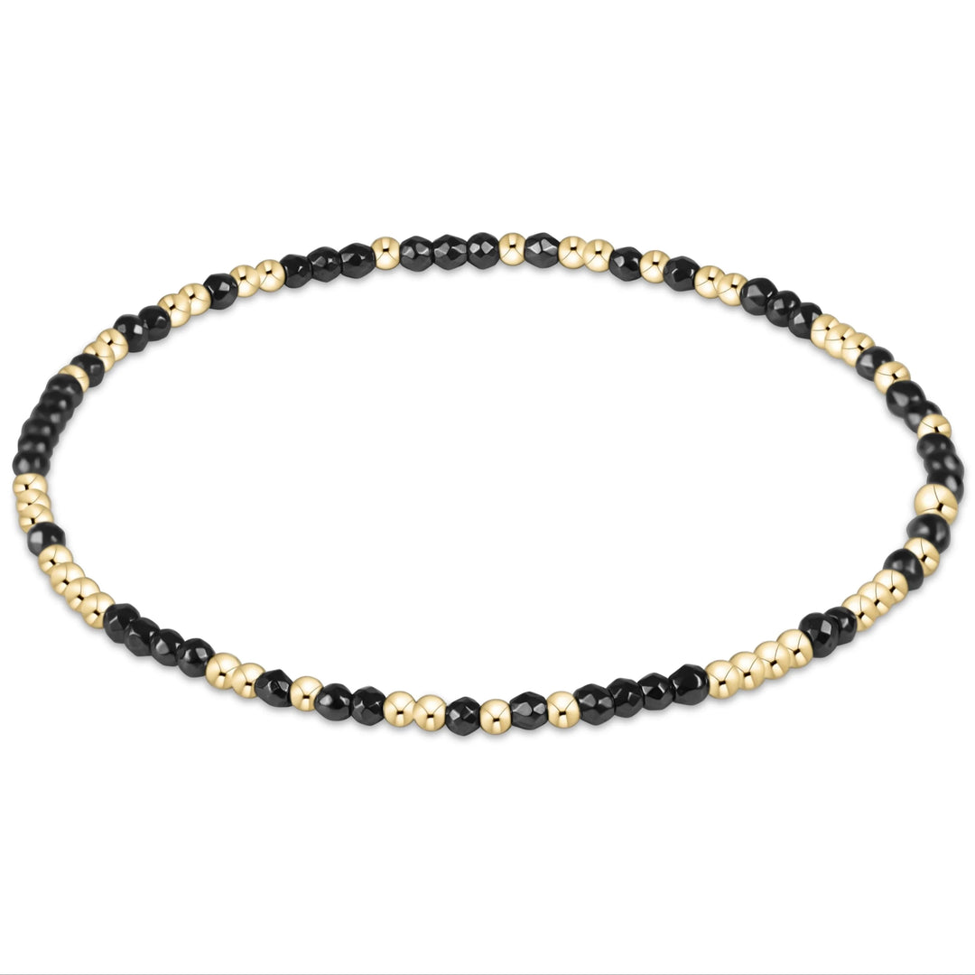 Extends Hope Unwritten Faceted Hematite 2mm Bead Bracelet