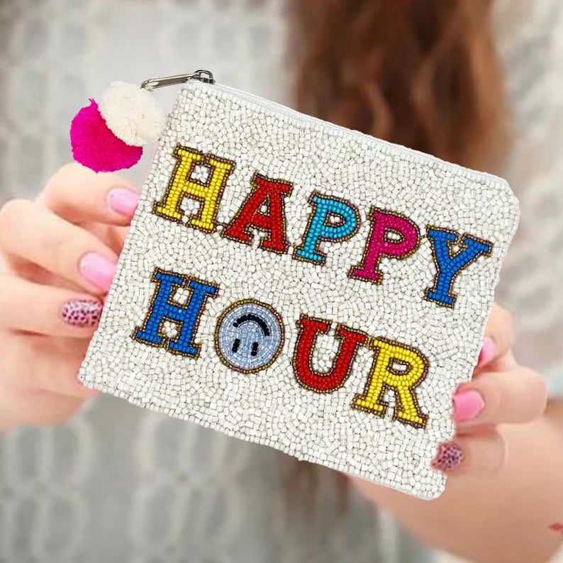 Happy Hour Beaded Pouch