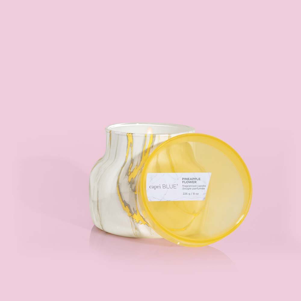 Pineapple Flower Modern Marble Petite Jar, 8 oz