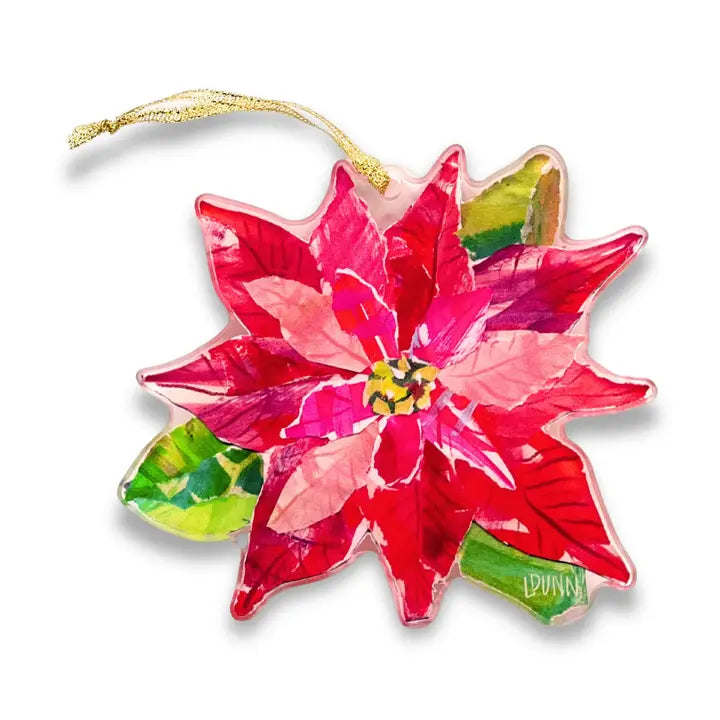 Poinsettia Acrylic Ornament