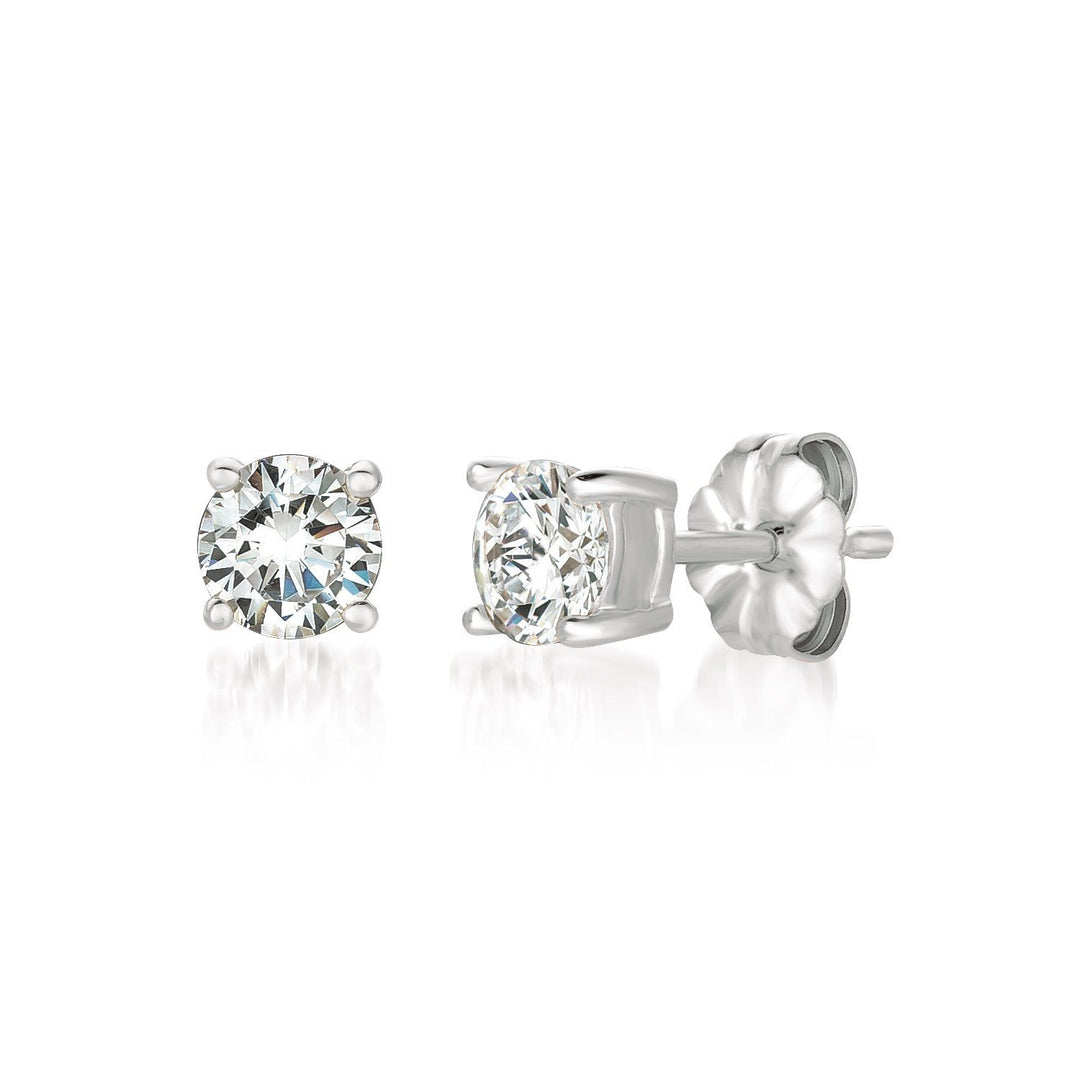 Brilliant Cut Studs in Pure Platinum Finish