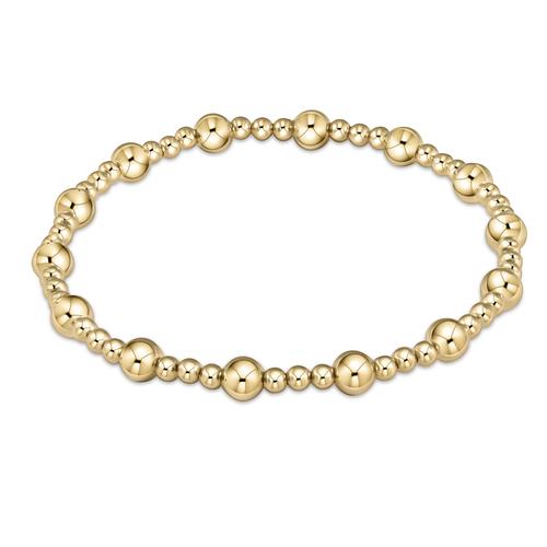 Classic Sincerity Pattern 5mm Bead Gold Bracelet