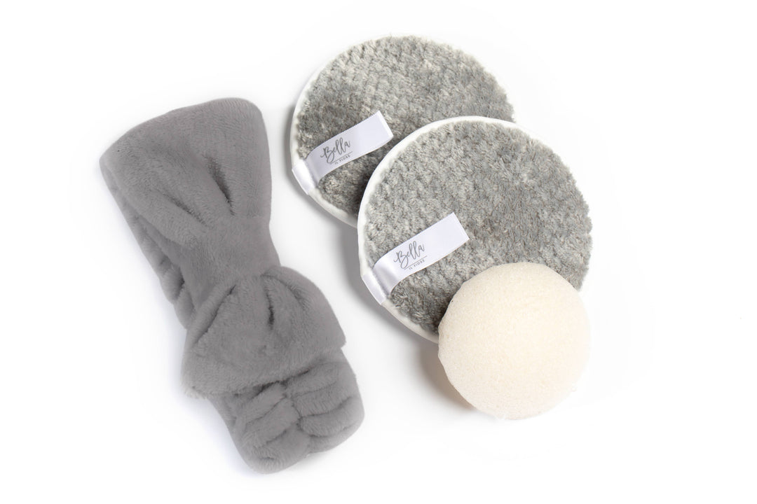 Bella Sleep + Spa - Freshy Face Set - Gray & White Set