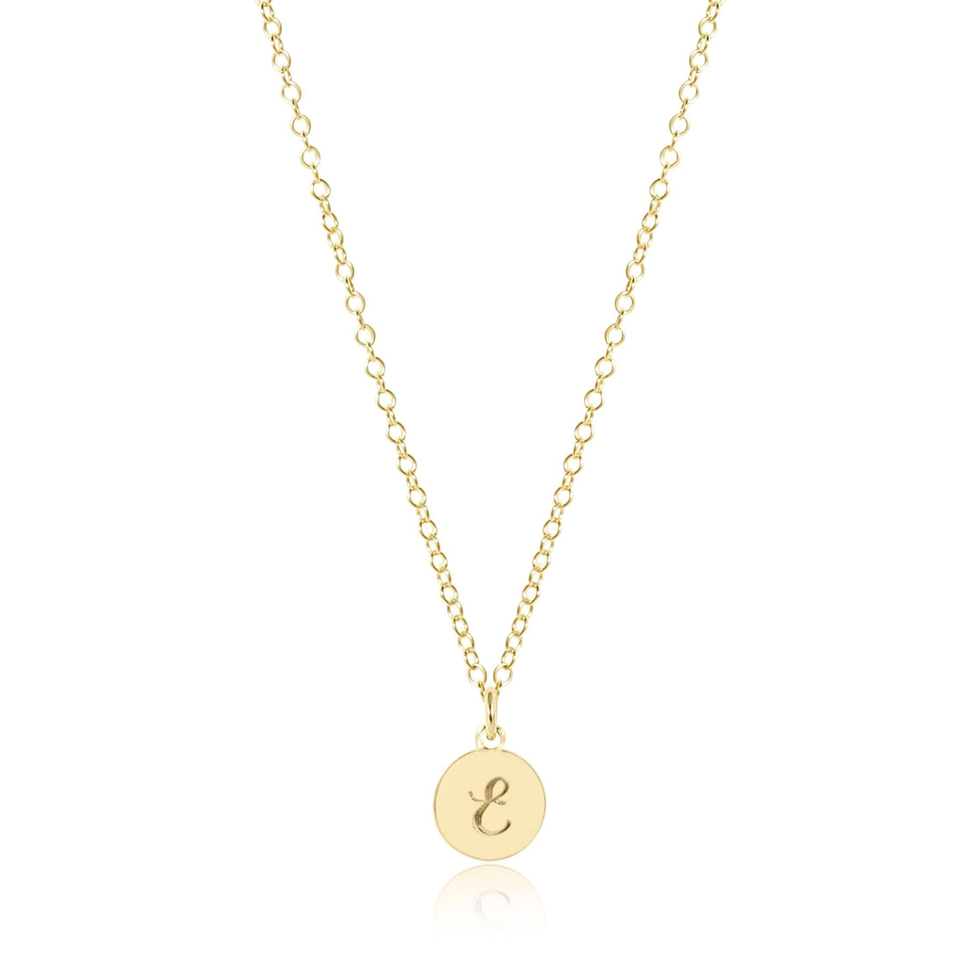 Respect Small Gold Disc Necklace