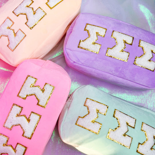 Sorority Chenille Cosmetic Bag