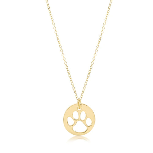 enewton 16" necklace gold paw print