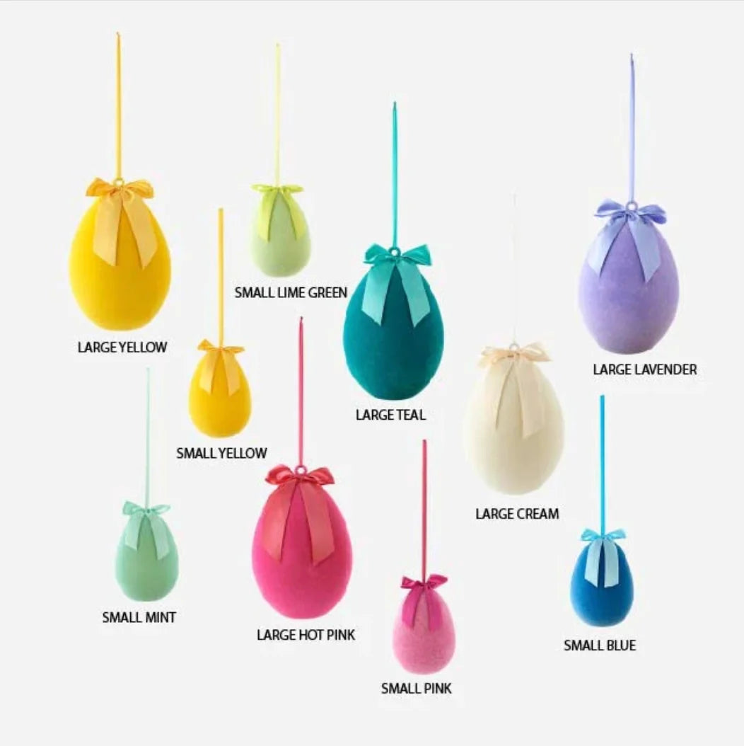 flocked easter eggs