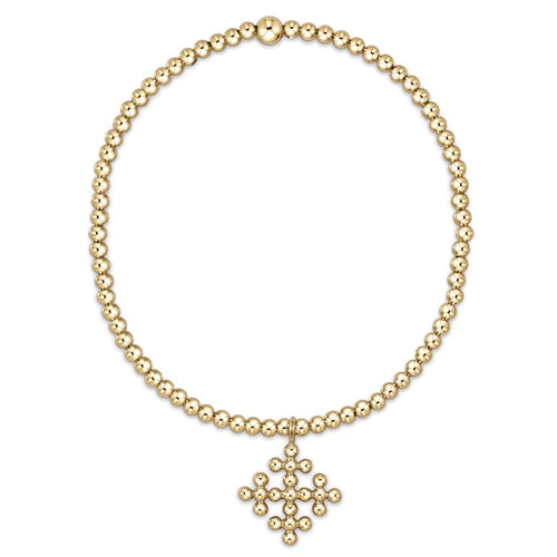 Enewton classic gold 2.5mm bead bracelet - classic beaded signature cross encompass gold charm