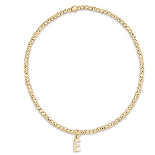 Initial Respect Classic Gold 2mm Beaded Bracelet
