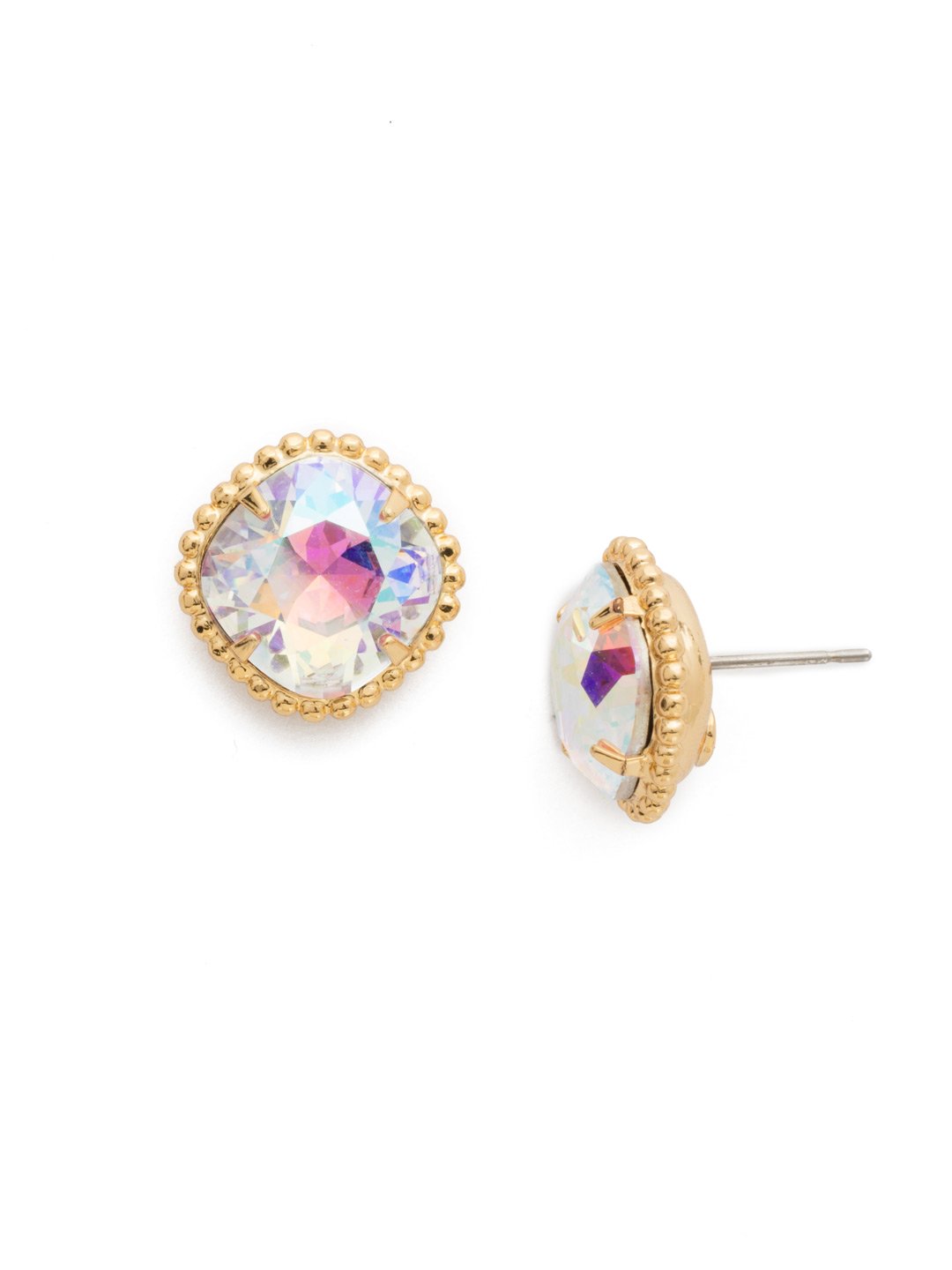 Cushion-Cut Solitaire Stud Earrings