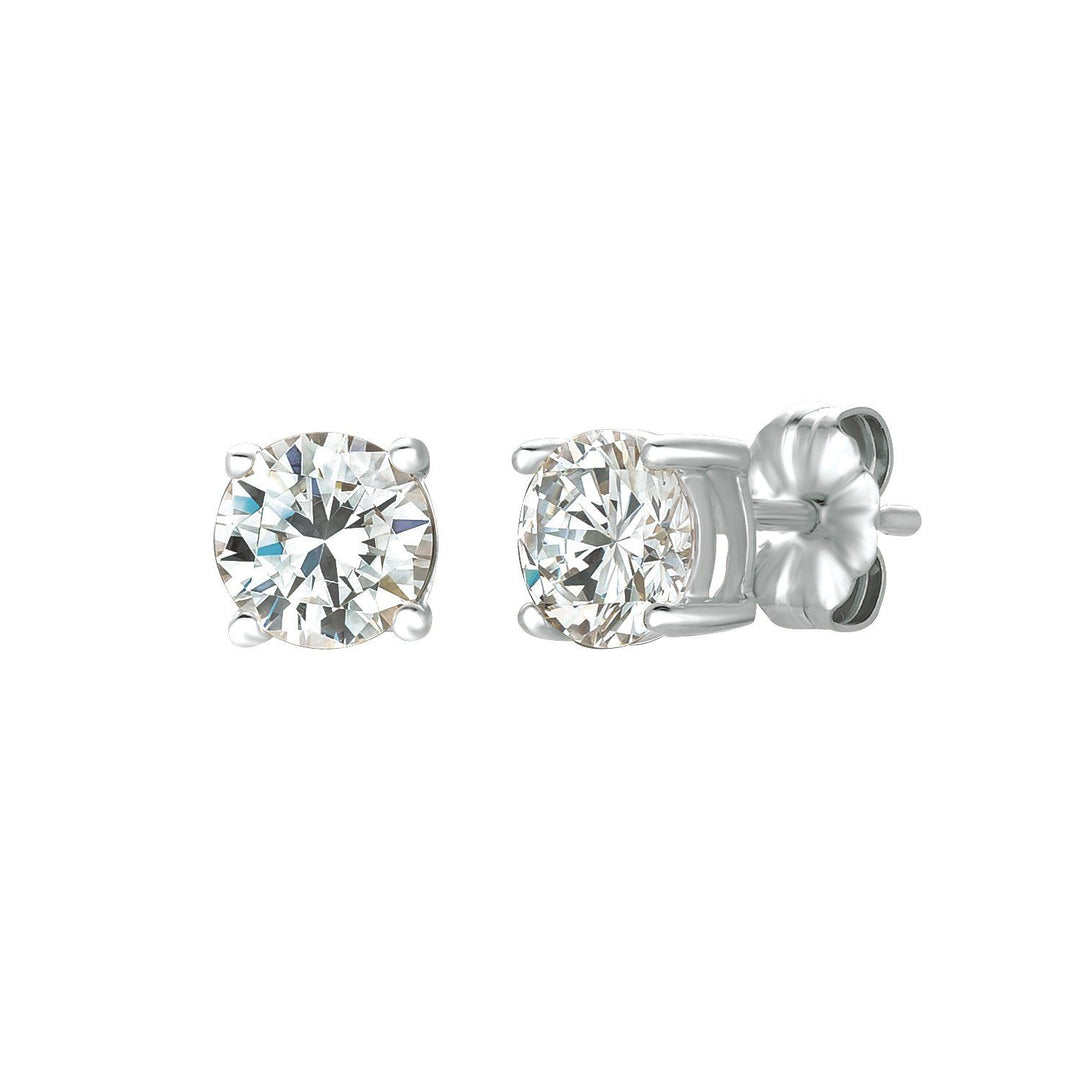 Brilliant Cut Studs in Pure Platinum- 1.50 CTTW