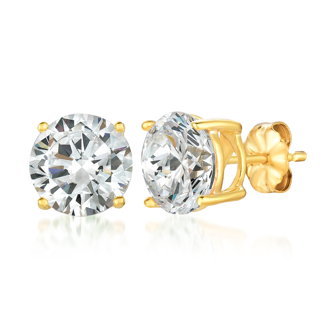 Brilliant Cut Studs in 18K Yellow Gold- 6.00 CTTW