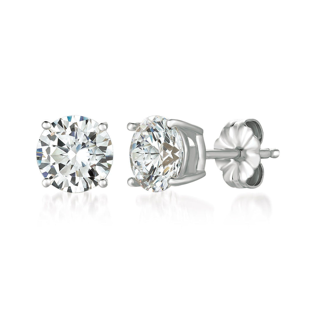 Brilliant Cut Studs in Pure Platinum-3.00 CTTW