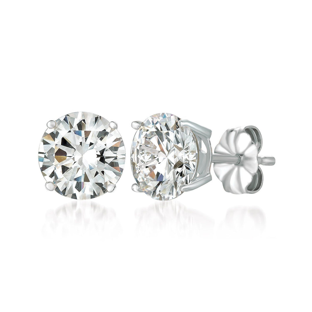 Brilliant Cut Studs in Pure Platinum- 4.00 CTTW