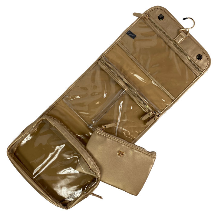 PurseN Getaway Toiletry Case - Nude & Gold