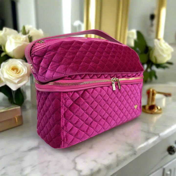 Purse N Stylist Travel Bag - Fuchsia Velvet
