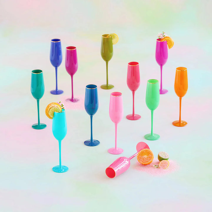 Glitterville Sugar Plum Champagne Flute