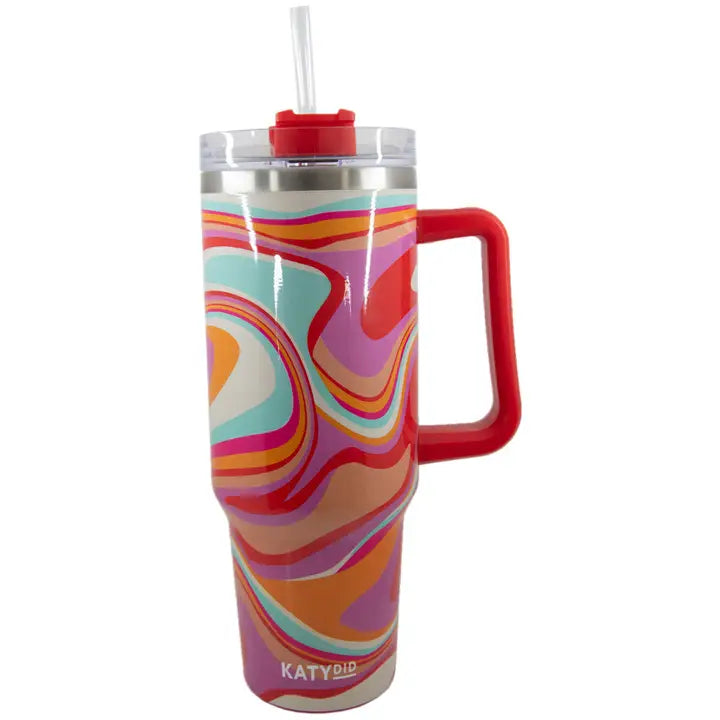 Groovy Swirls Insulated Tumbler Cup