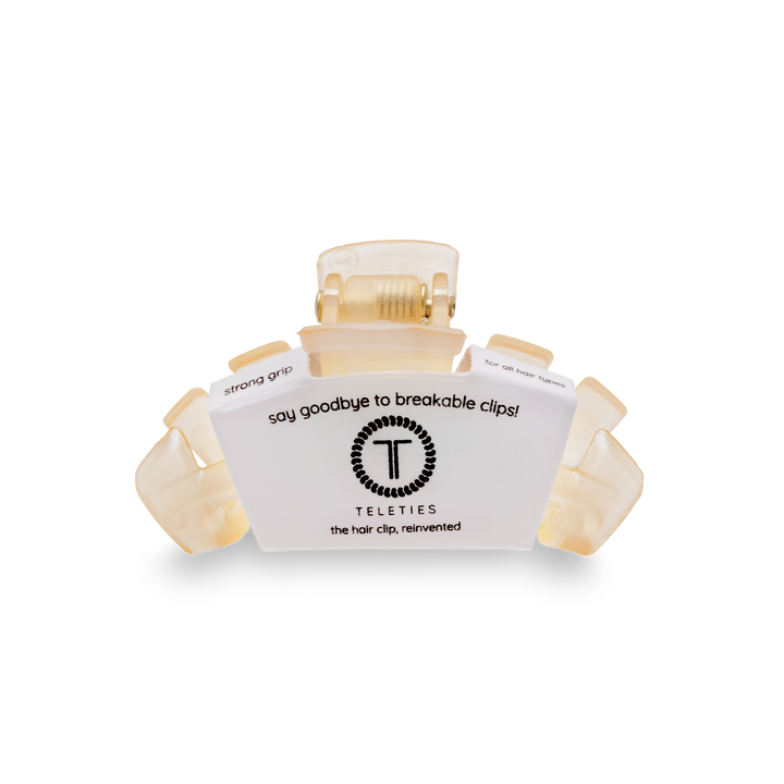 TELETIES - Classic Hair Clip | Tiny | Almond Beige