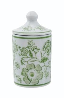 Hazel Mazel Green Hand-Stamped Stoneware Spice Jar