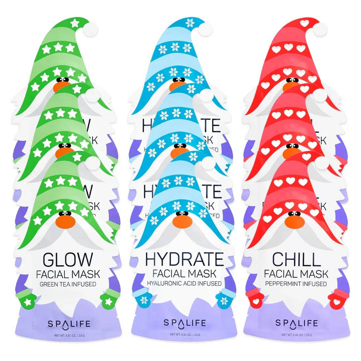 Christmas Holiday Gnomes Facial Mask
