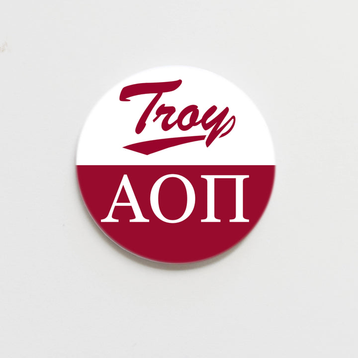 Good Vibez Collegiate - Troy University Alpha Omicron Pi Game Day Button