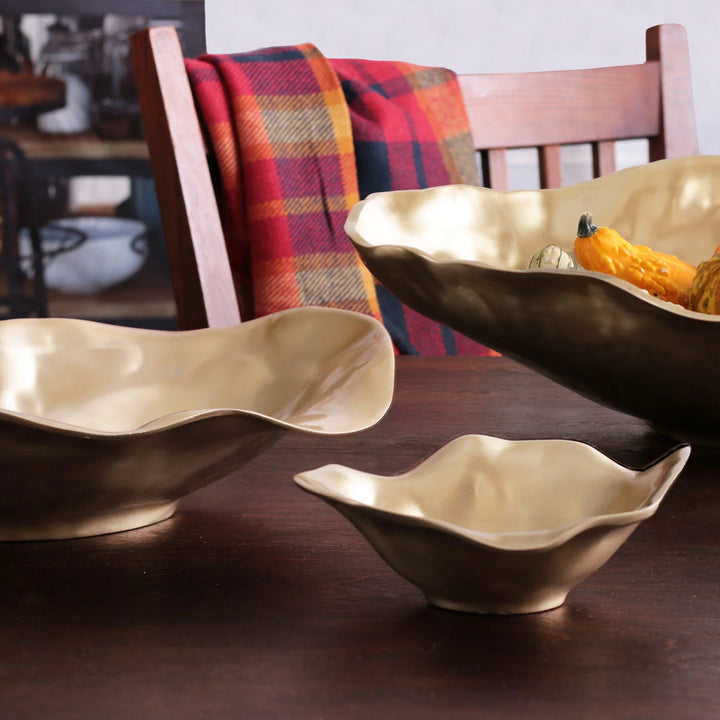 Beatriz Ball SIERRA MODERN Maia Small Oval Bowl (Gold) 7682