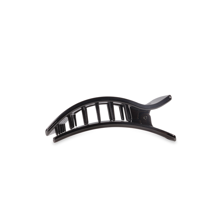 TELETIES - Flat Rectangle Hair Clip | Small | Jet Black