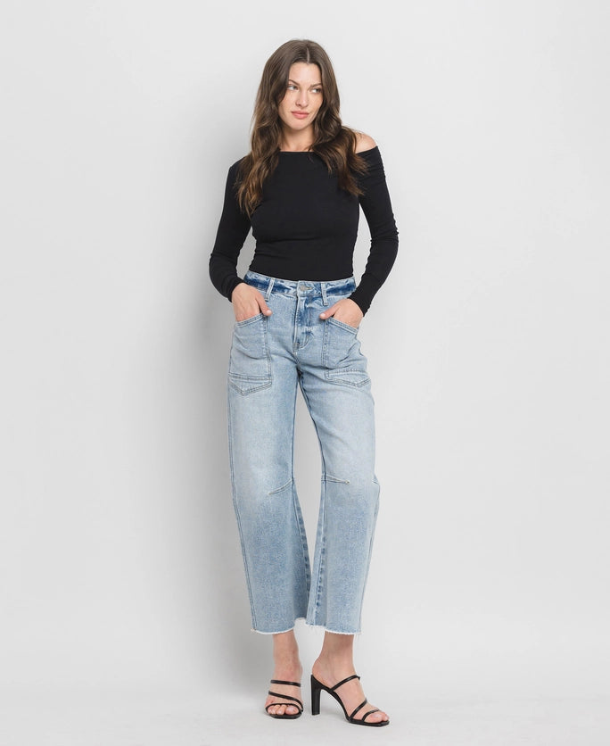 Super High Rise Barrel Jeans