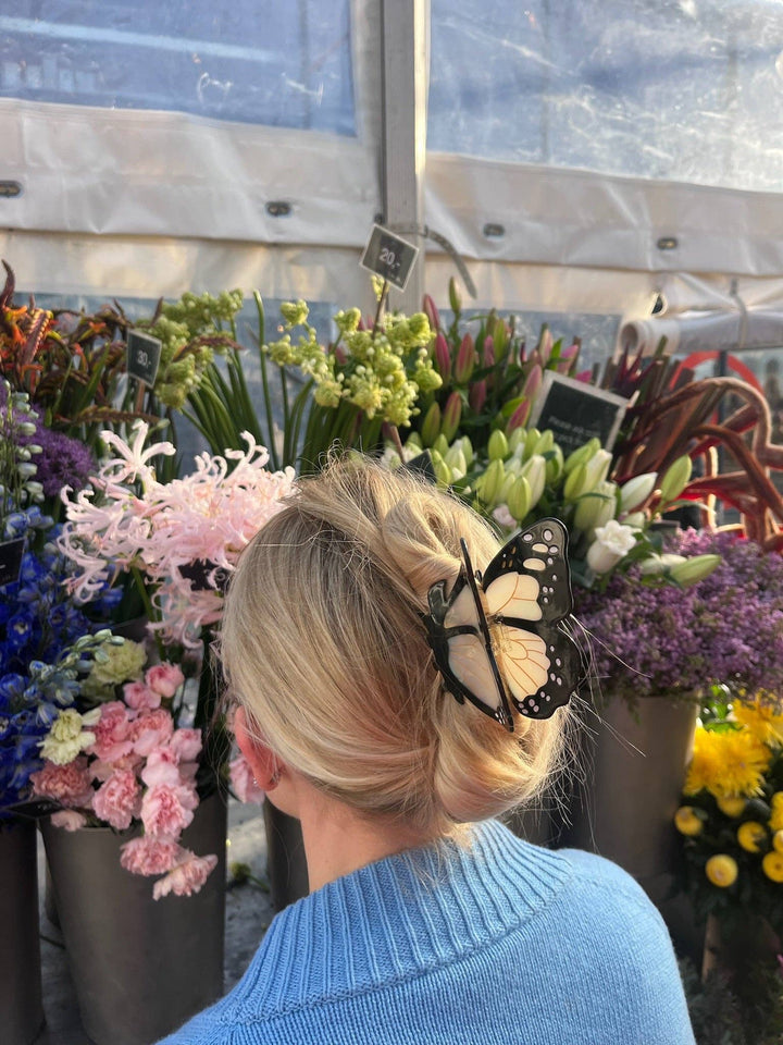 Hand-painted Monarch Butterfly Claw Hair Clip | Eco-Friendly