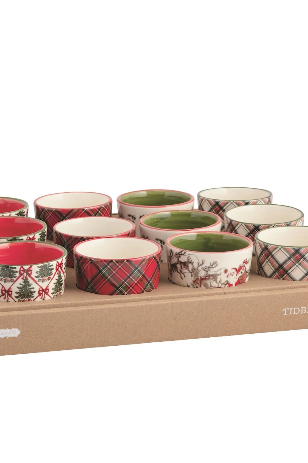 Tartan Christmas Tidbit Dishes